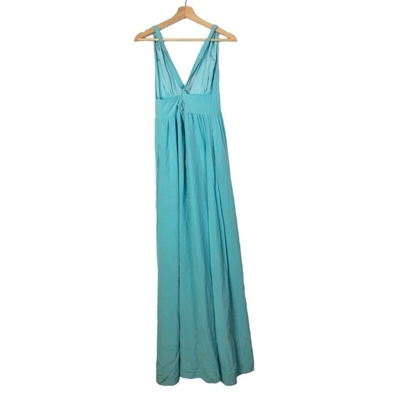 Yumi Kim Enchanted Aqua Blue Silk Maxi Dress M - Picture 2 of 5